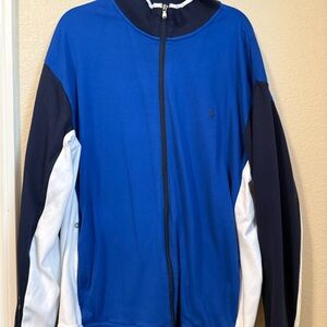 Polo Ralph Lauren Blue and White Zip-Up Jacket